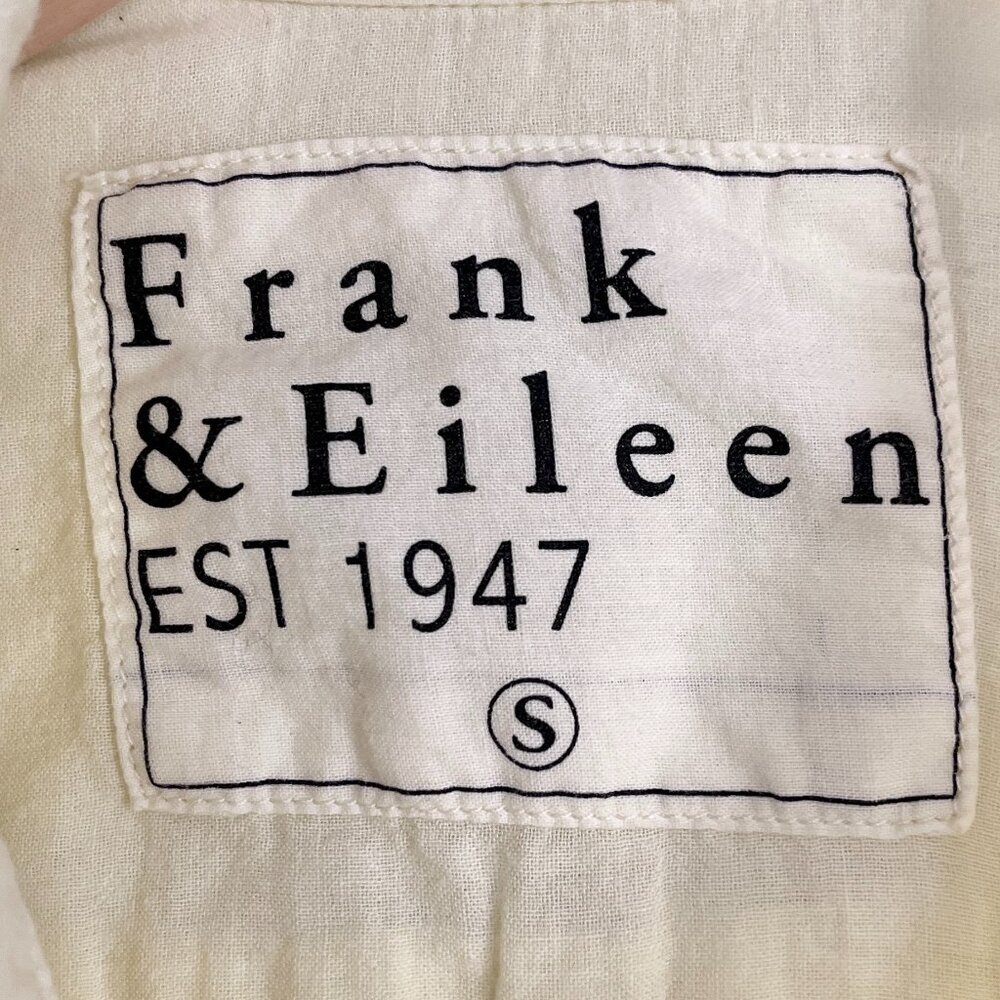 Frank & Eileen Barry Plunge Button Up Shirt Yellow Size S 100% Cotton - Picture 2 of 5